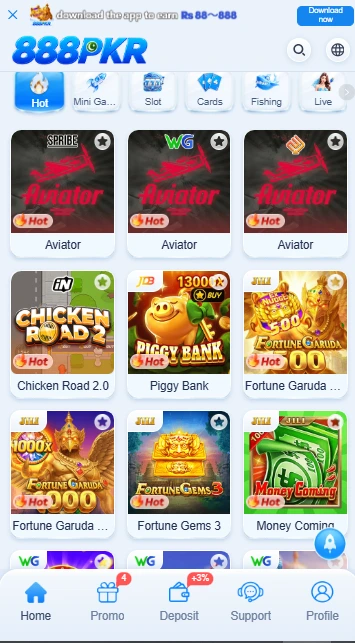 888PKR Game Interface