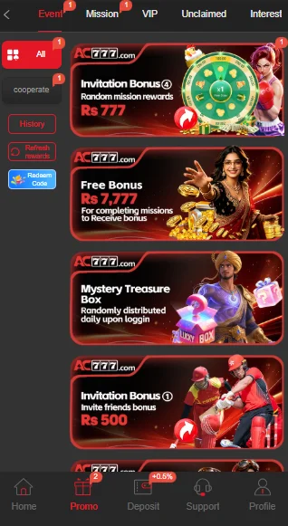 AC777 Game Promotions