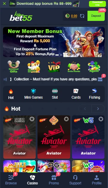 BET555 Game Interface